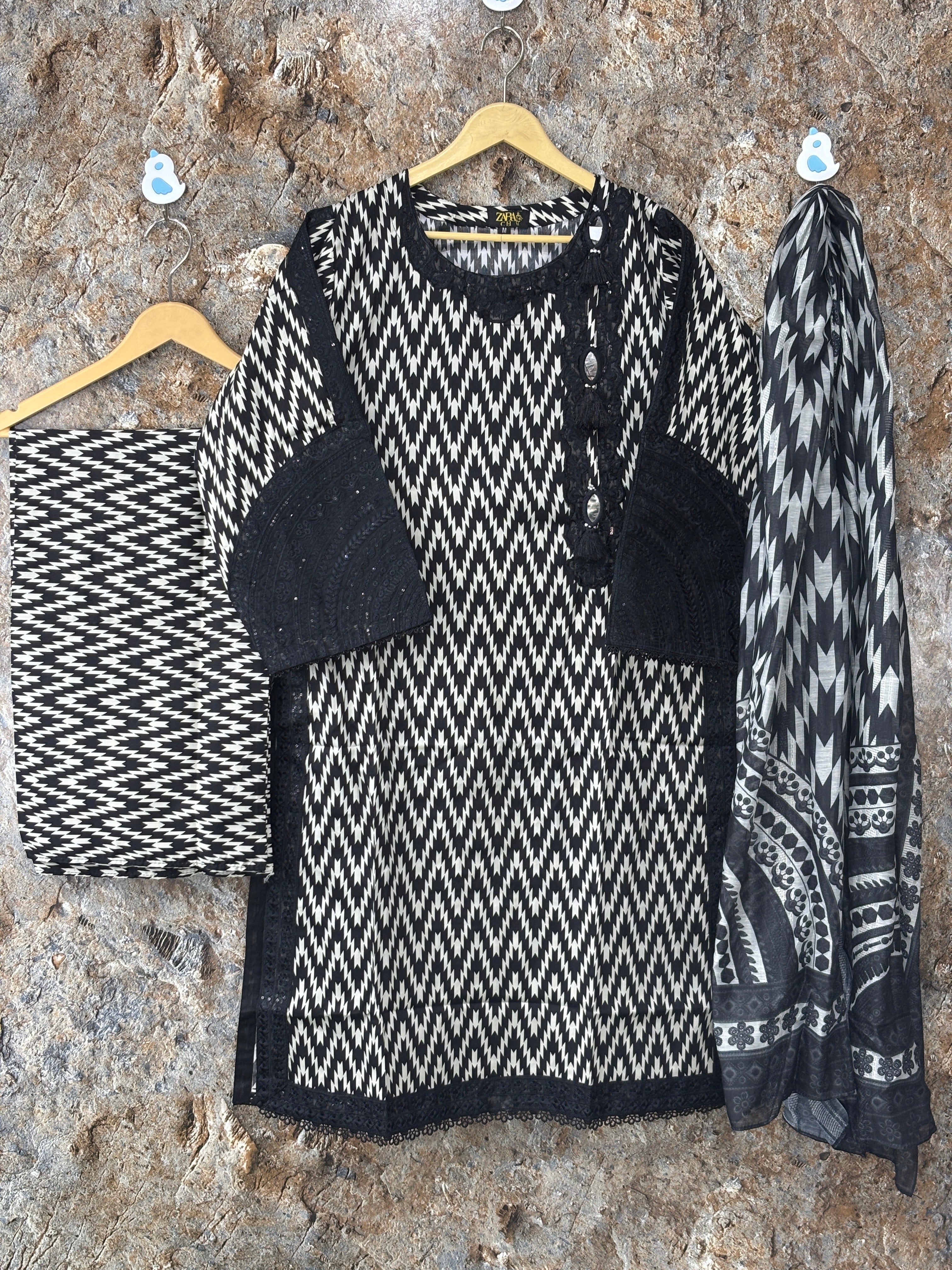 Women 3 pics suit winter fabric ✅