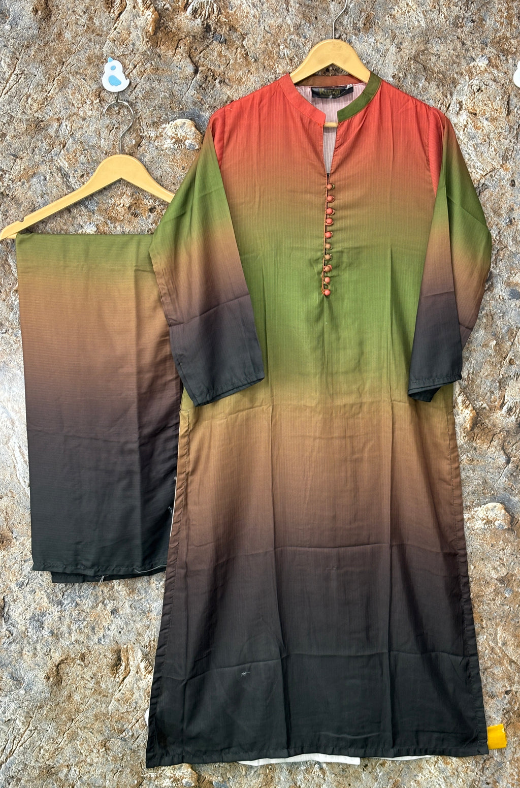 Women 2 pics suit silk fabric ✅