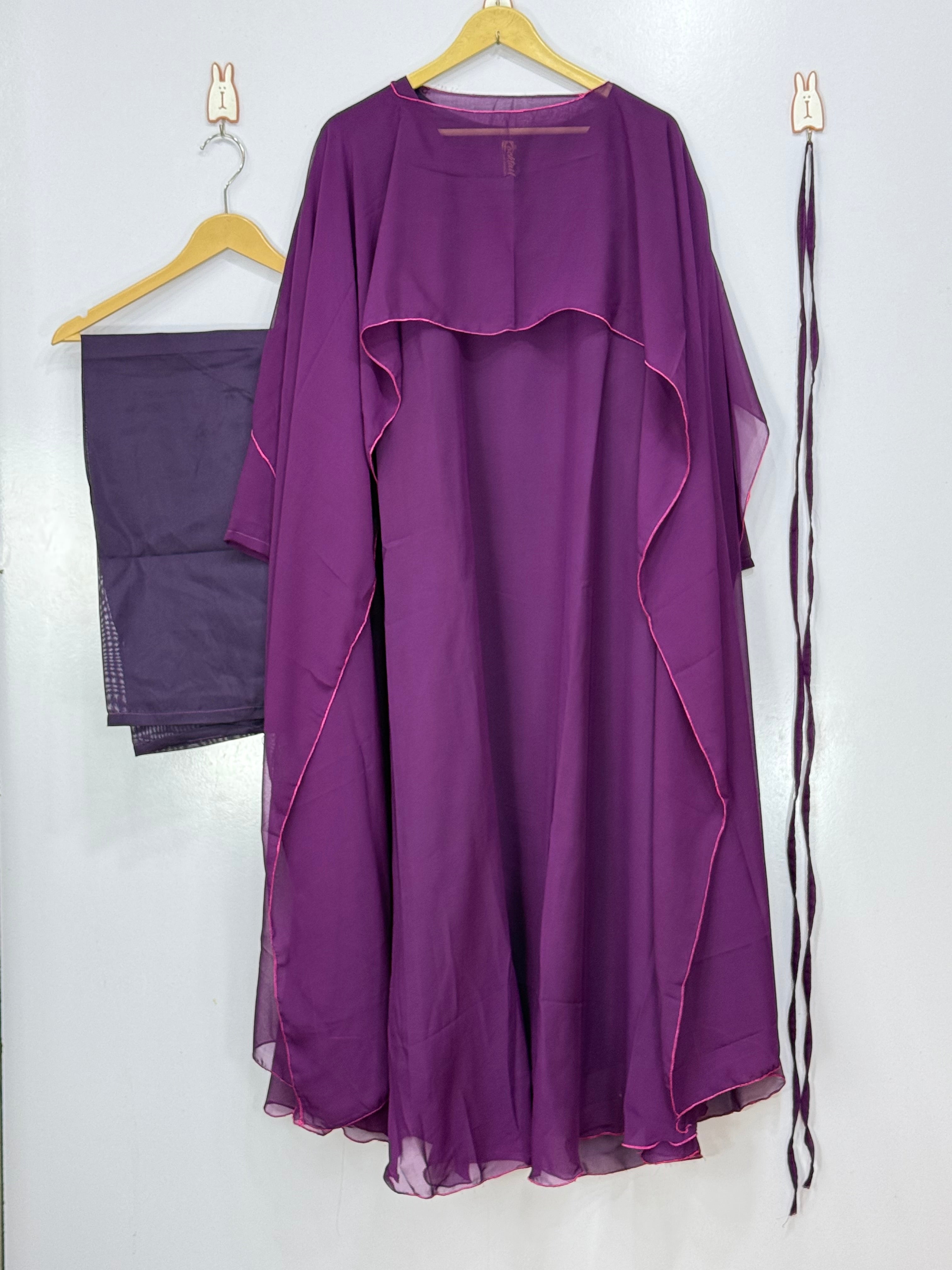 Chiffon Cape Flora Maxi with Trouser