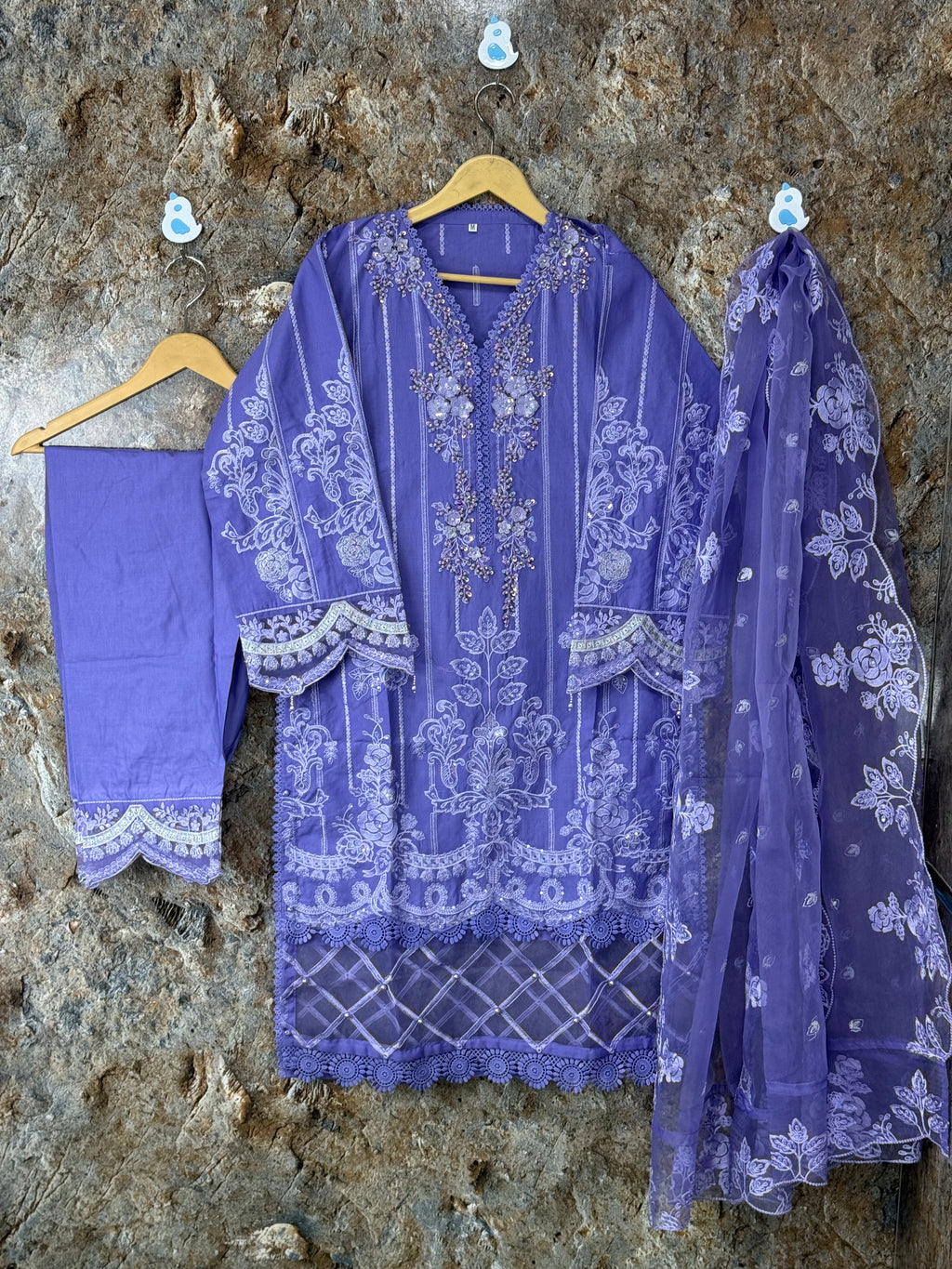 Women 3 pics suit winter khadar✅