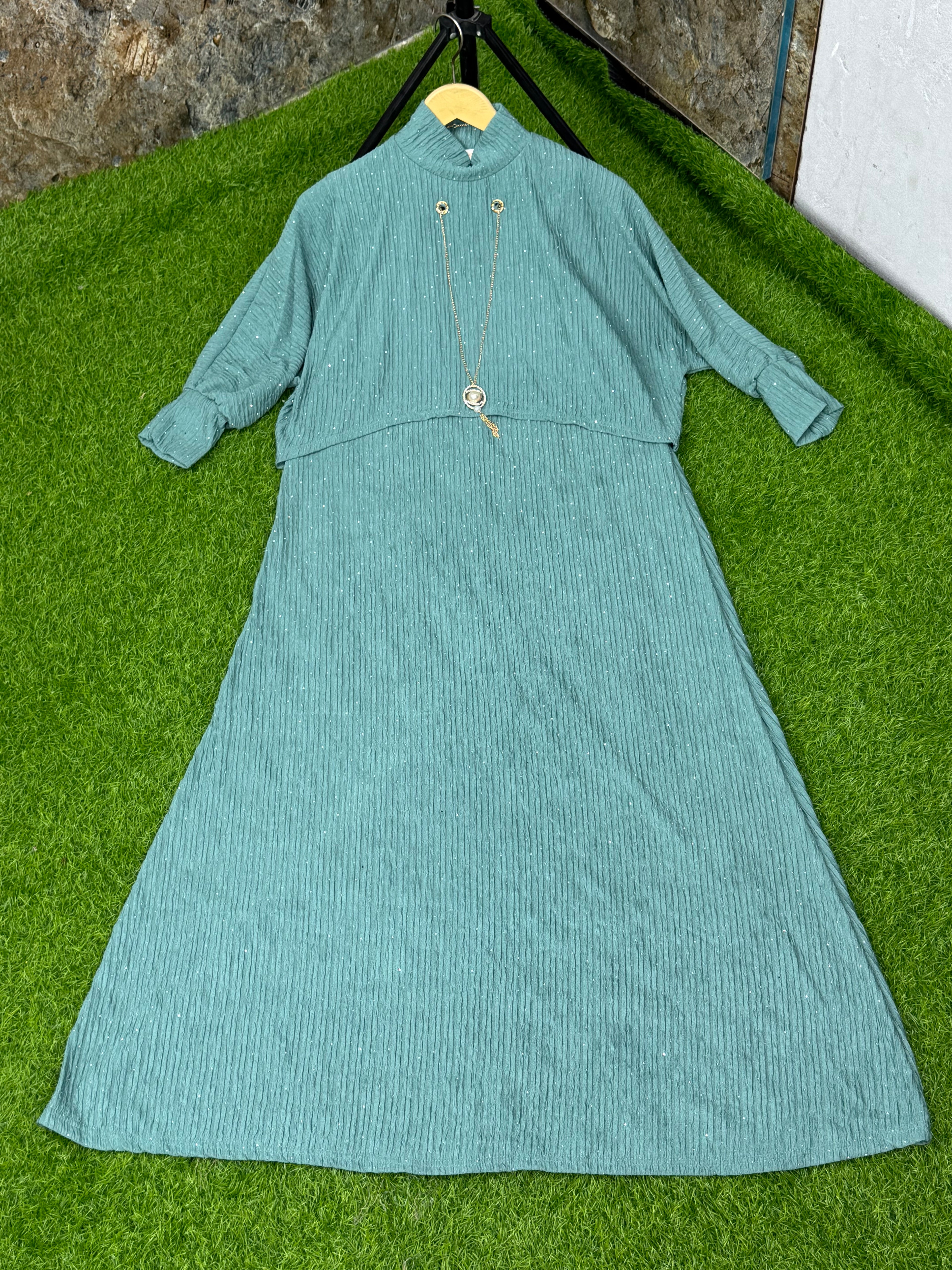 Women maxi suit 2 pics winter arrival premium quality stretchable ✅