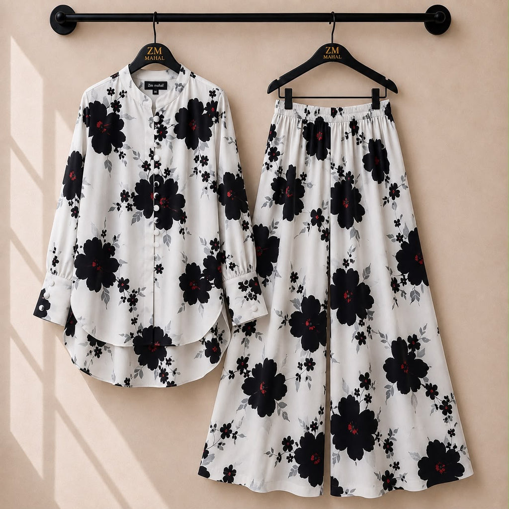 Floral Bloom Shirt & Palazzo Co-Ord Set