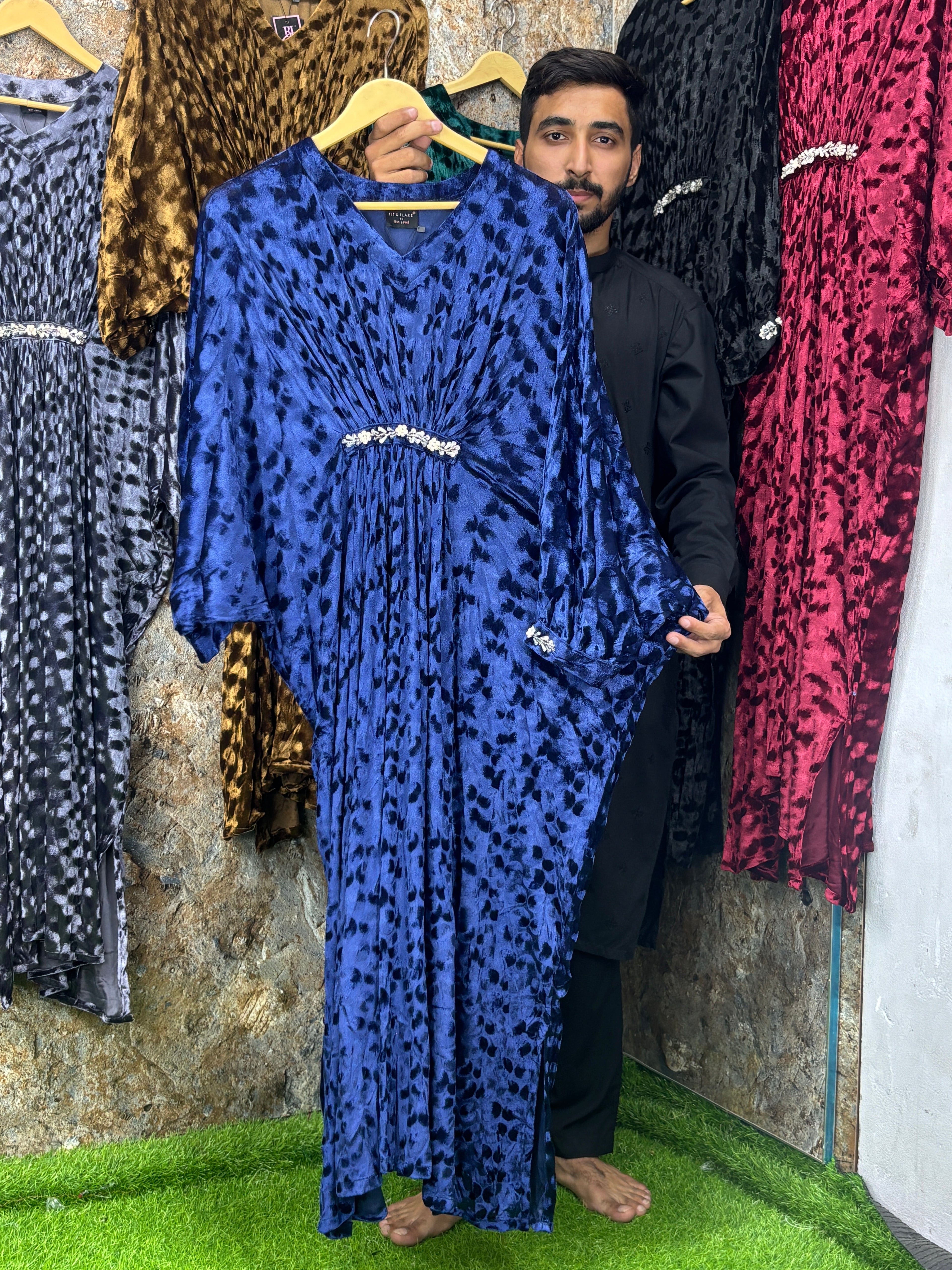 Valvet maxi suit china fabric satracable ✅