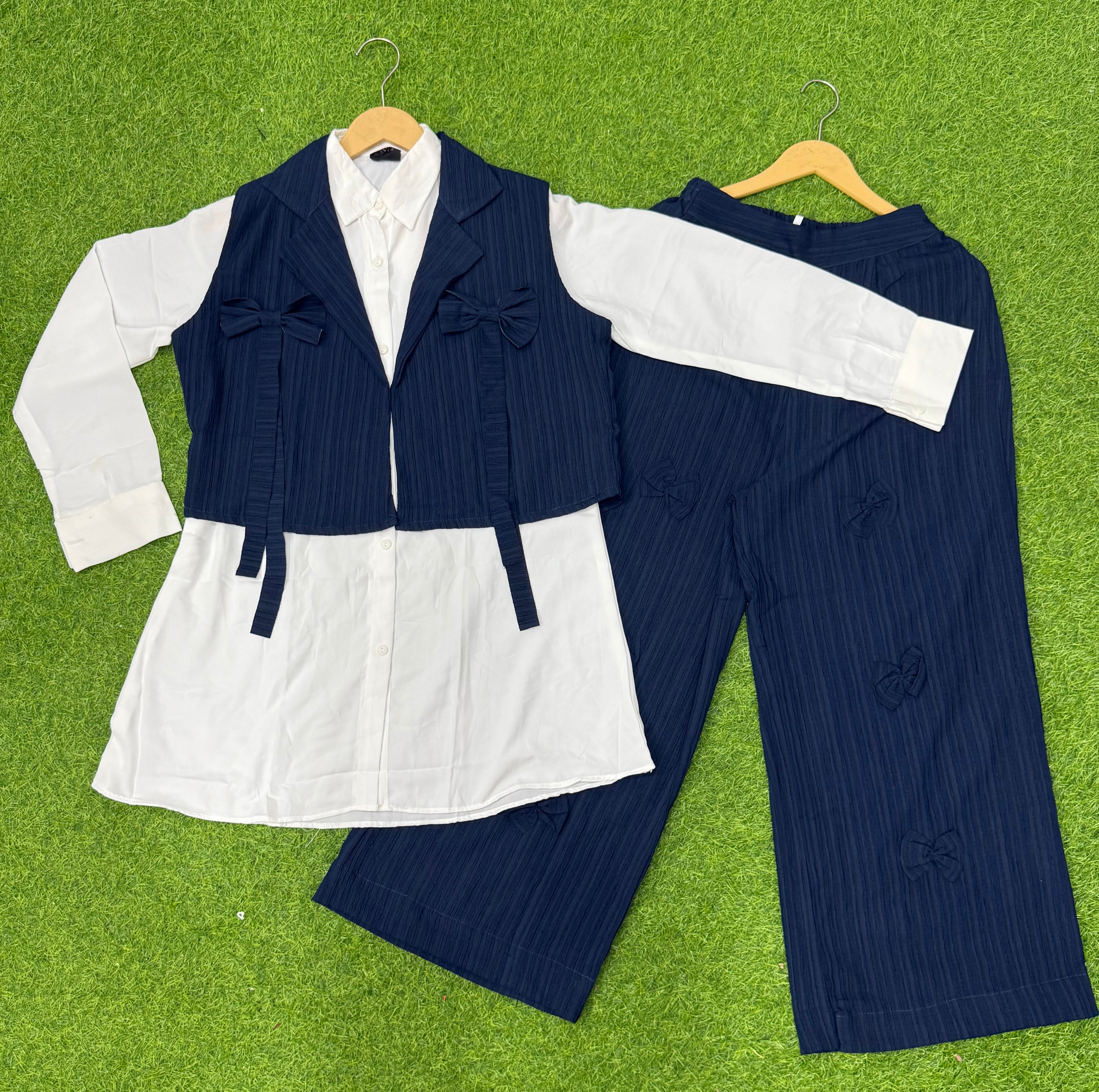 3 PIECE CRUSH GEORGETTE CORD SET