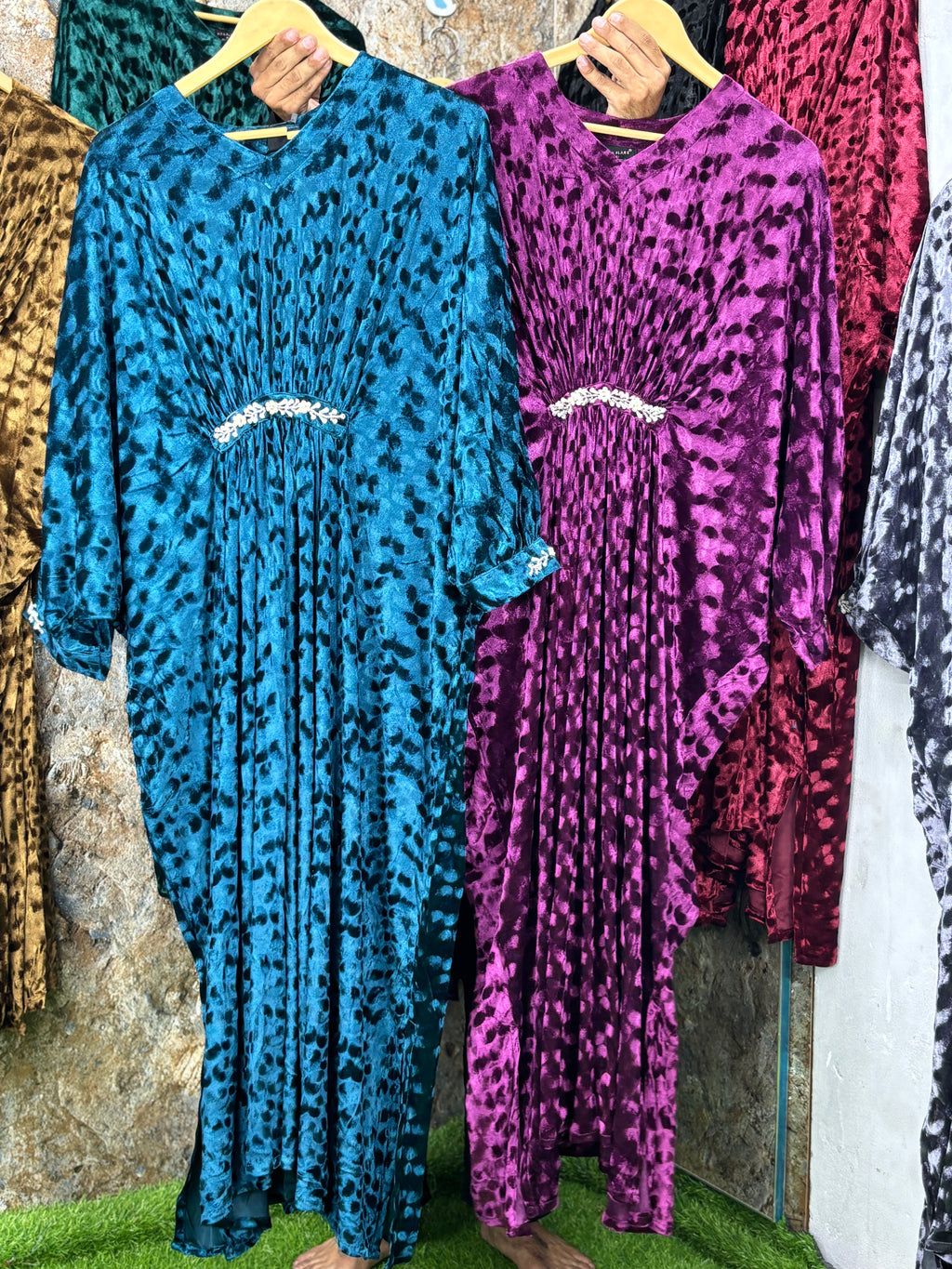 Valvet maxi suit china fabric satracable ✅