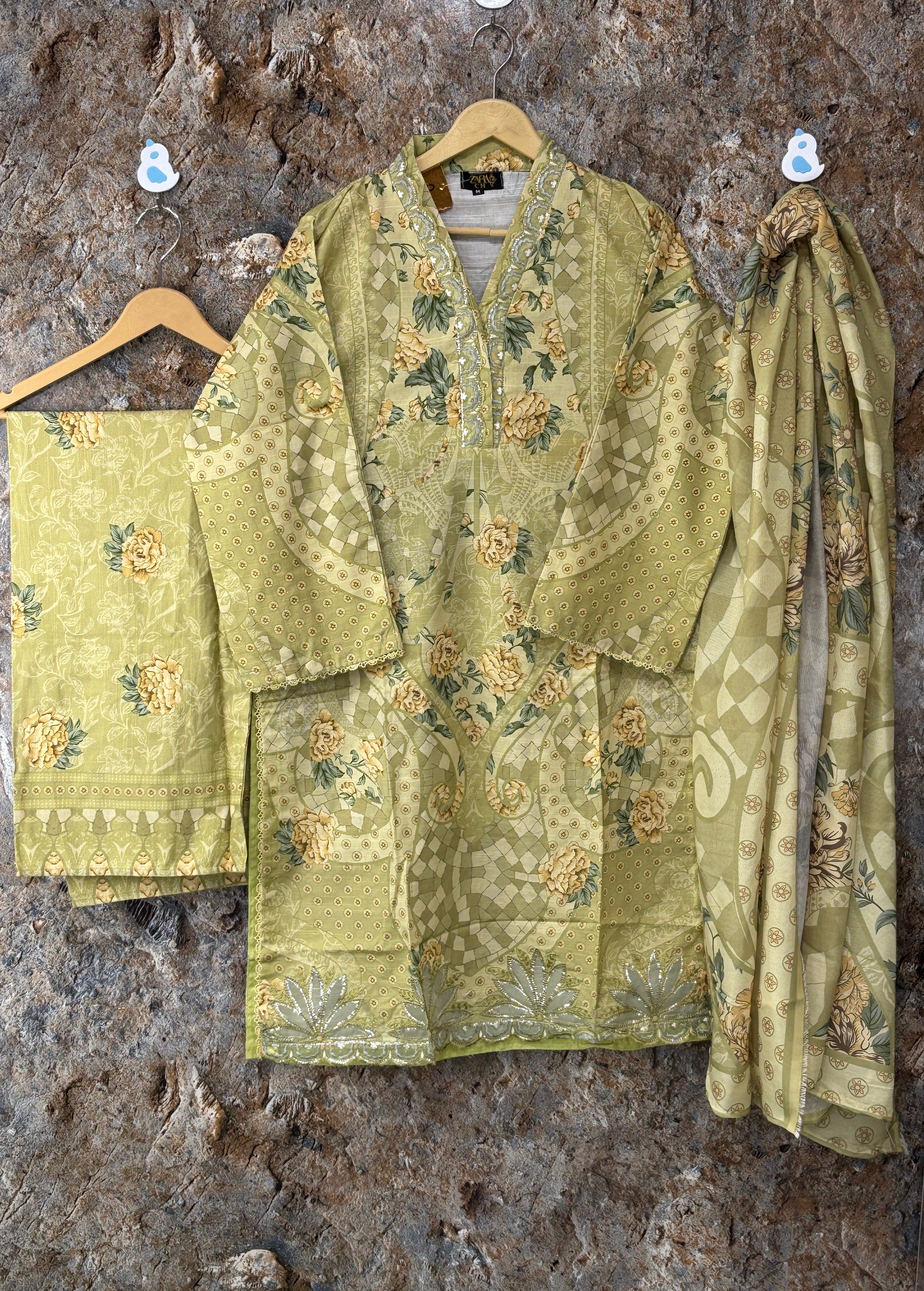 Women 3 pics suit winter fabric ✅