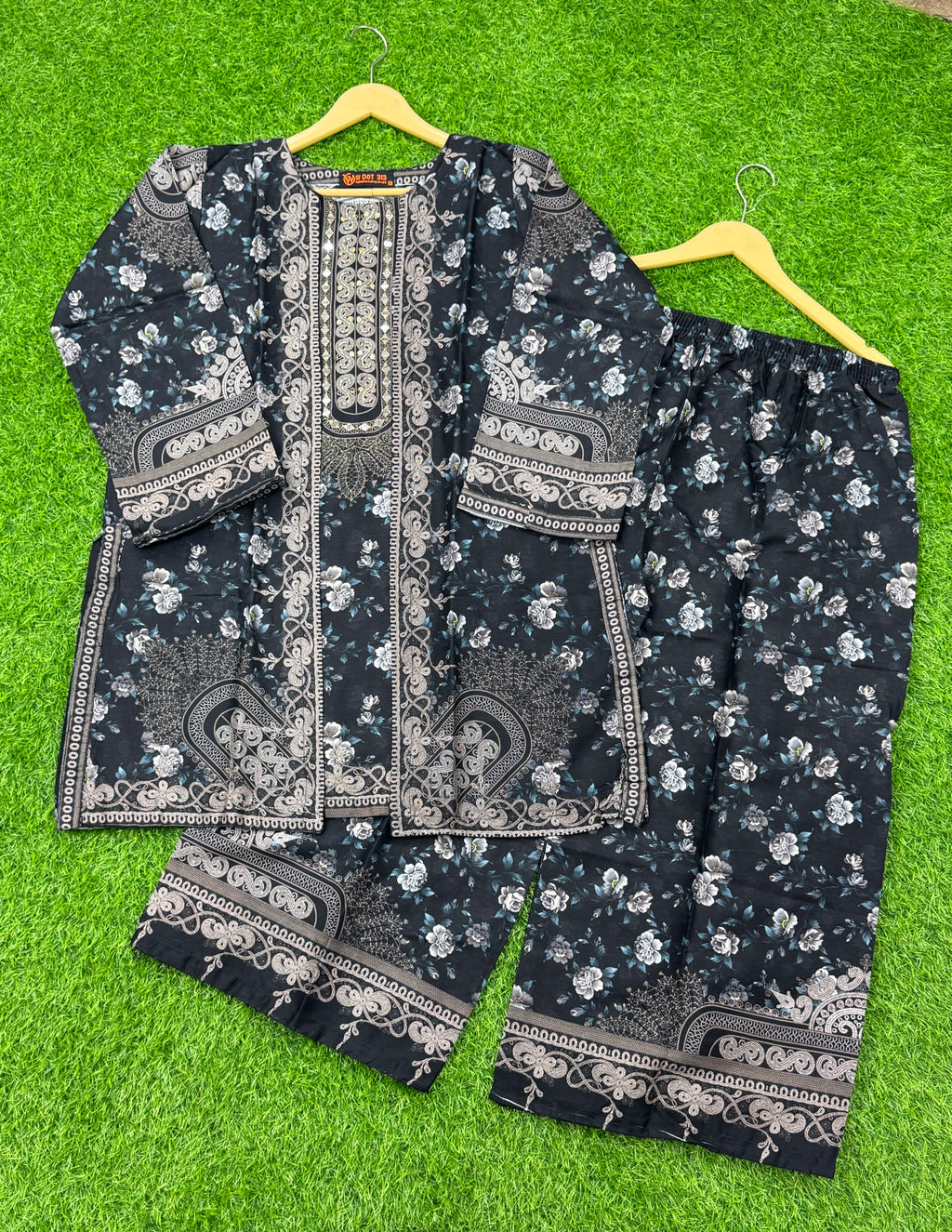 Women 2 pics suit winter kotrai fabric