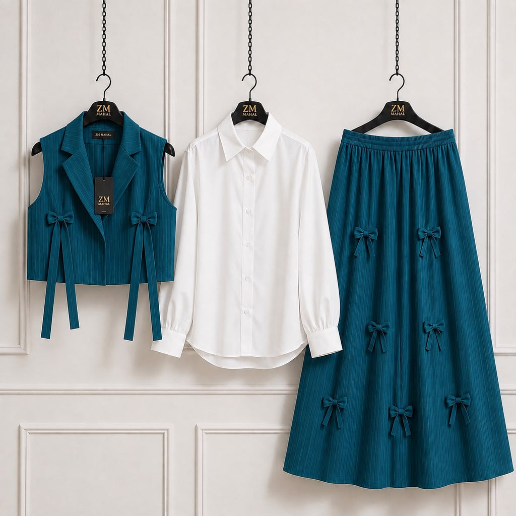 Bow Detail Skirt Set