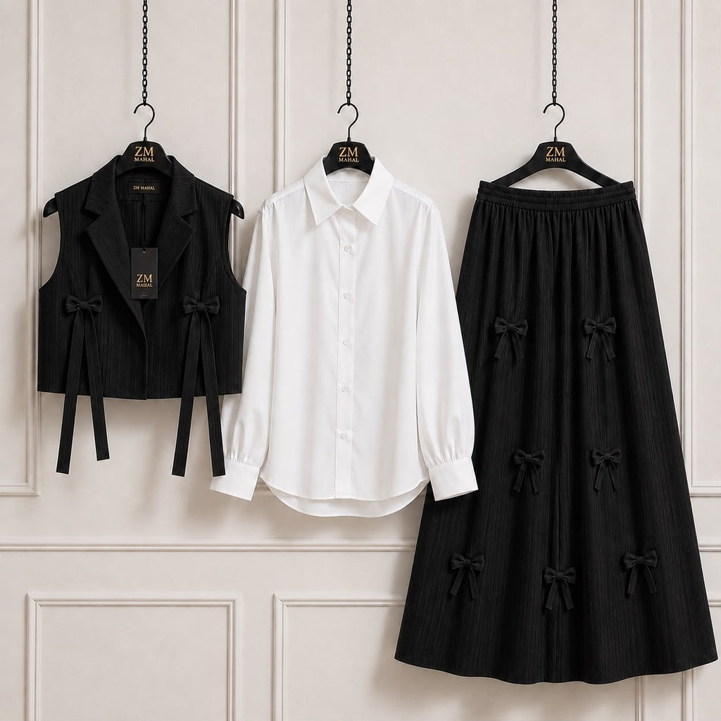 Bow Detail Skirt Set