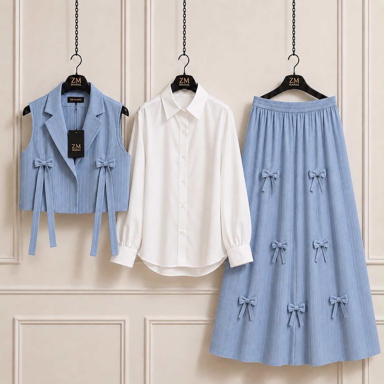 Bow Detail Skirt Set