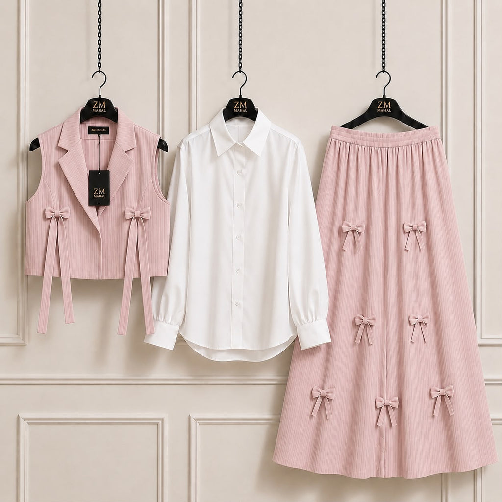 Bow Detail Skirt Set